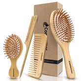 Brosse Combetter en bambou avec coussin pour démêlage en douceur