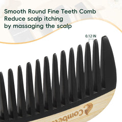 Le peigne à dents larges Combetter convient aux cheveux épais sans casse.