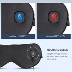 COMFYTHERA Masque Yeux Chauffant Sans Fil — contrôle de température pour un confort personnalisé.