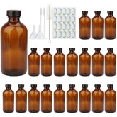 Bouteille COMUDOT 8oz en verre ambré, idéale pour shampoing réutilisable.