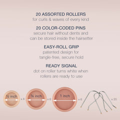Conair HairSetter pinces inox couleur pour fixation rapide et durable