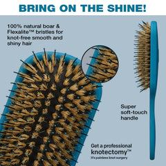 Brins en poils naturels et Flexalite pour démêlage en douceur et brillance.