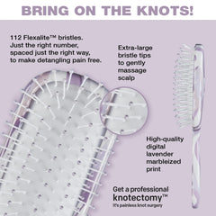 Knot Dr Conair brosse démêlante avec poils Flexalite pour cheveux sans tiraillement.
