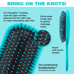 Conair Knot Dr, brosse douce qui masse le cuir chevelu pendant le démêlage.