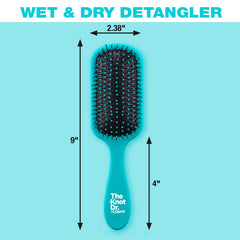 Knot Dr Conair glisse facilement sur cheveux mouillés pour démêlage rapide.