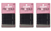 Pins Scunci noirs – ensemble de 3 paquets de 18 pour un maintien fiable.