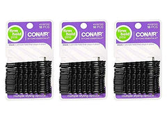 Coiffure rapide avec pins Scunci noirs et maintien durable.
