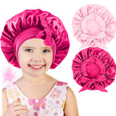 Bonnets en satin Confvrter pour enfants rose, nuit paisible et cheveux protégés