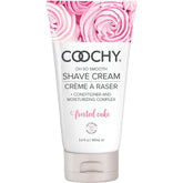 Coochy crème de rasage gateau givré en bouteille, douceur et glisse.