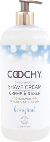 Coochy crème de rasage intime — flacon visible, douceur immédiate.
