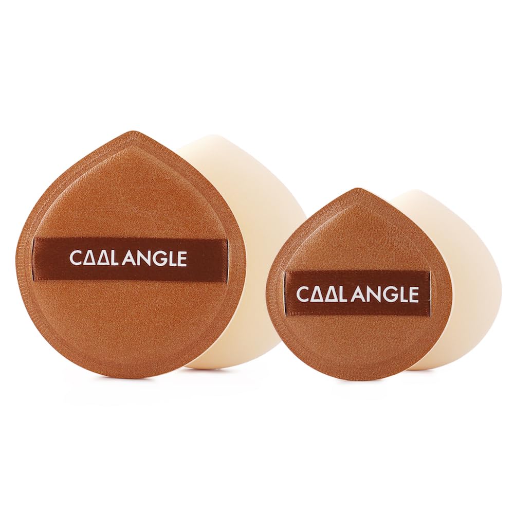 Éponge COOL-ANGLE marron pour fond de teint—application lisse et naturelle.