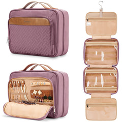 COOSKY sac de toilette suspendu voyage avec crochet 360° pratique en déplacement.