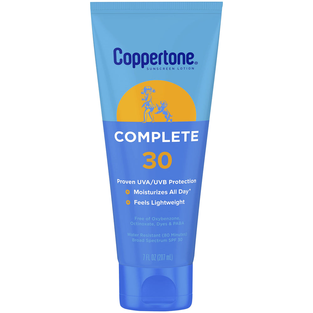 Coppertone Complete SPF 30 – bouteille 7 oz – protection quotidienne pour toute la famille.