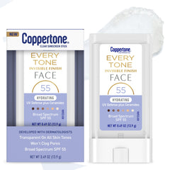 Coppertone Every Tone Stick visage: fini invisible et protection légère au quotidien.