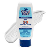 Coral Isles Écran solaire SPF30 — bouteille 6 oz prête pour l'usage quotidien et en voyage