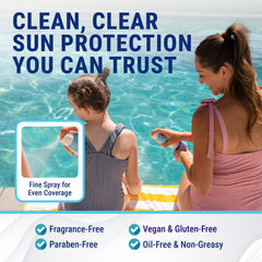 Coral Isles Spray SPF50 brume légère sans résidu blanc