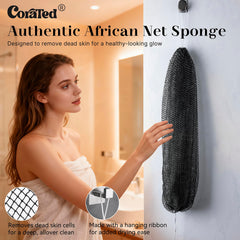 CORATED Éponge Net Africaine – extension 45 pouces pour atteindre le dos.