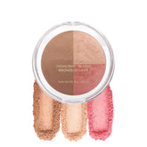 Corlo palette 3-en-1 : blush, enlumineur et bronzer pour un teint sculpté.