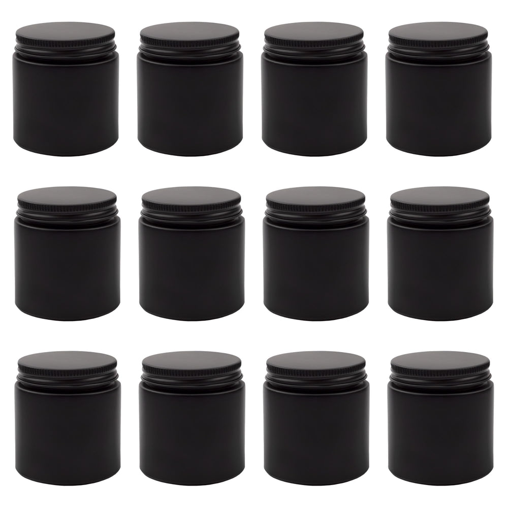Cornucopia Brands bocal verre noir 4 oz avec visuel étiquetage pratique par craie