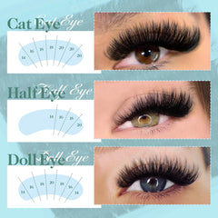 CORUSCATE cils en clusters 180D pour volume intense et maquillage longue tenue.