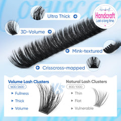 CORUSCATE kit-longueurs 14mm-24mm: cils étendus pour effet fumé subtil.