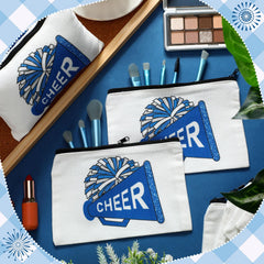 Cosblank sacs maquillage cheer bleu – format compact 20x13 cm pour sac à main.