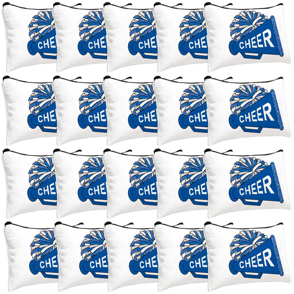Cosblank sacs maquillage cheer bleu – ensemble de 20 pour organiser les affaires d'équipe.