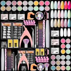 COSCELIA acrylic nail kit for beginners – all-in-one home manicure solution.