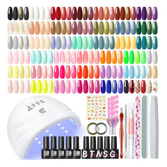 COSCELIA Kit vernis gel UV avec 40 couleurs pour des designs variés.