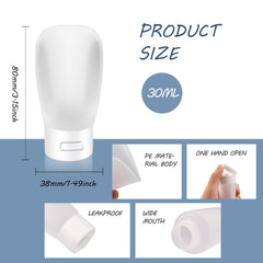 Tubes Cositina de voyage 30ml translucides, légers et faciles à remplir pour vos liquides.