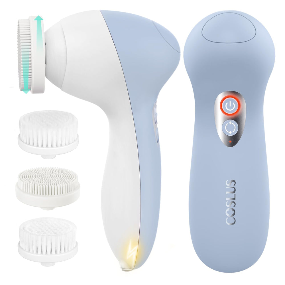 COSLUS brosse visage rotation bidirectionnelle pour un nettoyage en profondeur des pores.