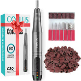 COSLUS perceuse d’ongles sans fil, kit complet pour une manucure professionnelle à domicile.