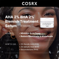 COSRX boules de coton pures pour 60 applications propres et hygiéniques.