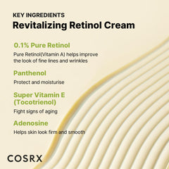 COSRX Crème Rétinol 0,1% – application douce sur le visage
