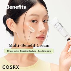 COSRX Crème visage texture onctueuse, absorption rapide sans film gras.