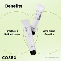 COSRX Crème yeux et cou en action, soin ciblé pour contours.