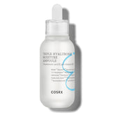 COSRX Hydrium bottle closeup highlighting the hydrating ampoule for deep moisture.