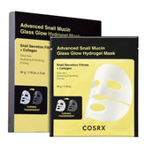 COSRX masque hydrogel mucine d'escargot dans sa boîte, hydratation ciblée
