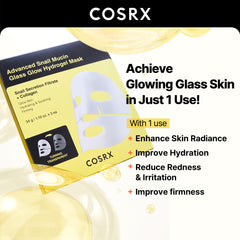 COSRX masque hydrogel en cours d’application, absorption rapide de l’essence