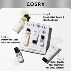 COSRX Peptide-132 Traitement Cheveux : flacon renforçant les liaisons et les pointes.
