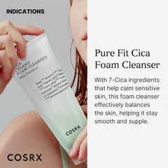 COSRX Pure Fit Cica – texture mousse crèmeuse prête à l’application.