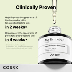 COSRX Retinol 0,5% Oil – Texture huile légère qui pénètre rapidement