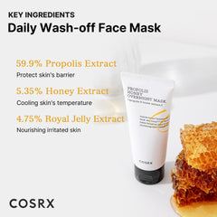 COSRX masque-nuit-propolis-miel-ultimate-sensation-fraiche-apres-application procure une fraîcheur après application.