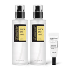 COSRX Snail 96% Mucin Essence – Bouteilles pour hydratation durable et éclat.