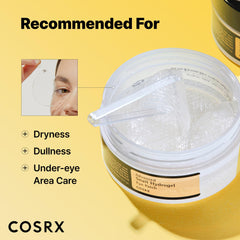 Texture hydrogel Cosrx masque yeux, sensation fraîche lors de l’application