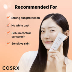 Ingrédients clés: vitamine E, cacao et coton dans le solaire COSRX.