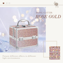 Costravio train-case rangement vernis et bijoux, facile à transporter en voyage