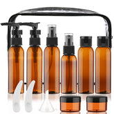 Cosywell bouteilles voyage pompes 60ml, fermeture sécurisée pour éviter les fuites lors des déplacements.