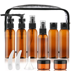 Cosywell bouteilles voyage pompes 60ml, fermeture sécurisée pour éviter les fuites lors des déplacements.
