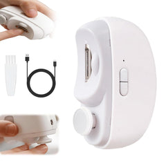 Coupe-ongles électrique avec LED et collecteur intégré pour seniors.